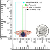 Art Deco Round Natural Stone Floral Ring