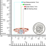 Art Deco Round Natural Stone Floral Ring