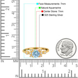 Art Deco Round Natural Stone Floral Ring