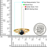 Art Deco Round Natural Stone Floral Ring