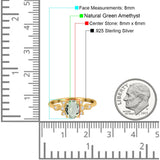 Art Deco Oval Natural Stone Floral Ring