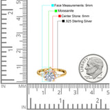 Art Deco Round Natural Stone Flower Ring