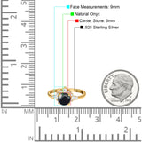 Art Deco Round Natural Stone Flower Ring