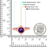 Minimalist Round Natural Stone Solitaire Ring