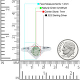 Minimalist Round Natural Stone Solitaire Ring