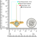 Minimalist Round Natural Stone Solitaire Ring