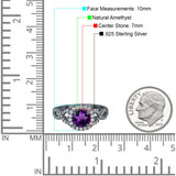 Art Deco Round Natural Stone Wedding Ring