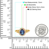 Art Deco Oval Natural Stone Floral Ring