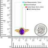Art Deco Oval Natural Stone Floral Ring