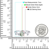 Round Natural Stone Leaf Style Ring