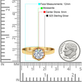 Minimalist Round Natural Stone Solitaire Ring