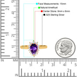 Art Deco Pear Natural Stone Wedding Ring