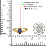 Pear Teardrop Natural Stone Floral Ring