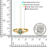 Pear Teardrop Natural Stone Floral Ring