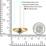 Pear Teardrop Natural Stone Floral Ring