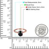  Oval Natural Stone Solitaire Cathedral Ring