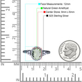 Art Deco Oval Natural Stone Wedding Ring