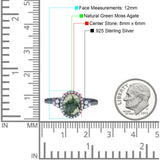 Art Deco Oval Natural Stone Wedding Ring