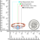 Three Stone Oval Natural Stone Trio Ring