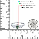 Three Stone Oval Natural Stone Trio Ring