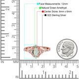 Art Deco Oval Natural Stone Halo Ring