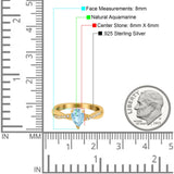 Pear Teardrop Natural Stone Infinity Shank Ring