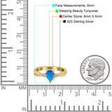 Pear Teardrop Natural Stone Infinity Shank Ring