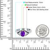Two Tone Oval Natural Stone Ring
