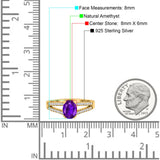 Oval Natural Stone Split Shank Ring