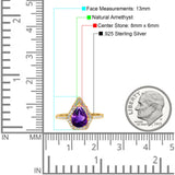 Pear Teardrop Natural Stone Halo Ring