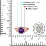 Art Deco Round Natural Stone Triquetra Ring