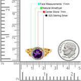 Art Deco Round Natural Stone Triquetra Ring