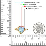 Pear Teardrop Natural Stone Wedding Ring