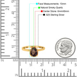 Pear Teardrop Natural Stone Solitaire Ring