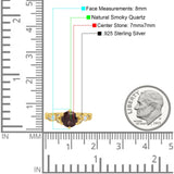 Round Natural Stone Leaf Vintage Style Ring