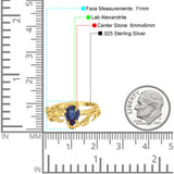 Pear Teardrop Leaf Vintage Style Ring