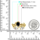 Teardrop Pear Leaf Style Ring