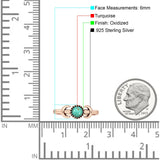 Round Turquoise Moon Ring