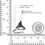  Oxidized Whale Tail Ring