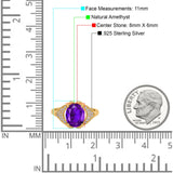 Oval Natural Stone Cluster Wedding Ring