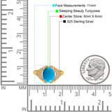 Oval Natural Stone Cluster Wedding Ring