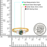 Art Deco Oval Natural Stone Trio Ring