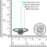 Art Deco Round Natural Stone Wedding Ring