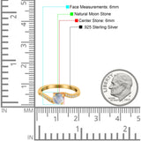 Round Natural Stone Art Deco Ring