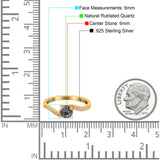 Round Natural Stone Art Deco Ring