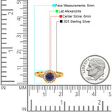Round Natural Stone Engagement Ring