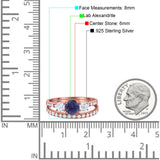Three Stone Round Vintage Style Ring