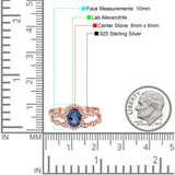 Two Piece Oval Natural Stone Bridal Ring