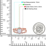 Two Piece Oval Natural Stone Bridal Ring