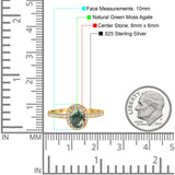 Art Deco Oval Natural Stone Wedding Ring